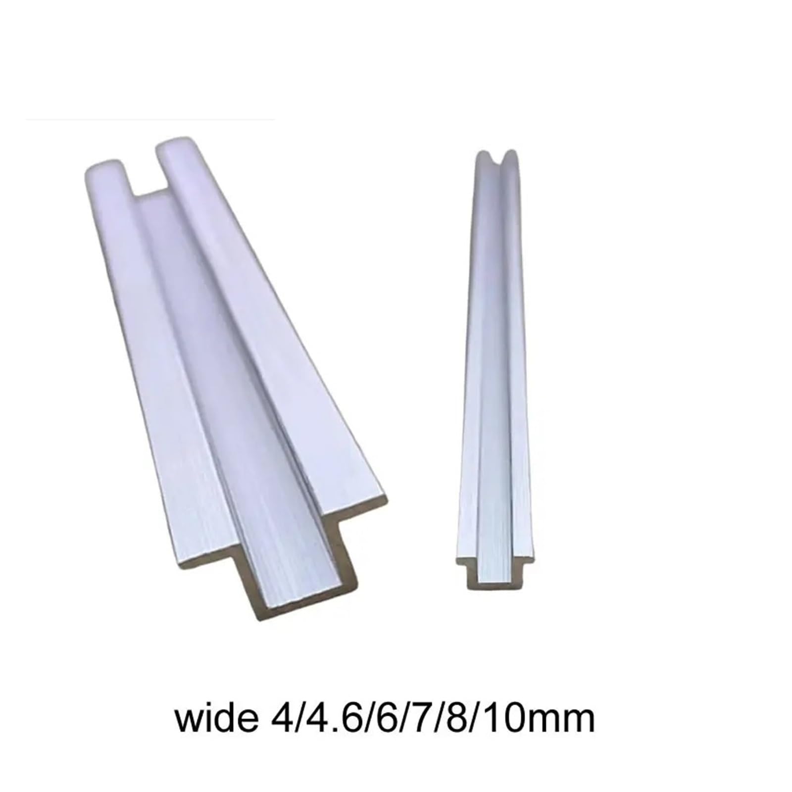 Aluminiowy profil w kształcie litery U, Aluminiowy kanał w kształcie litery U. Szerokość 4-10 mm. Długość 50 cm. Gniazdo karty ze szczeliną dylatacyjną krawędziową(10x10x10mm,50cm x 2pcs)