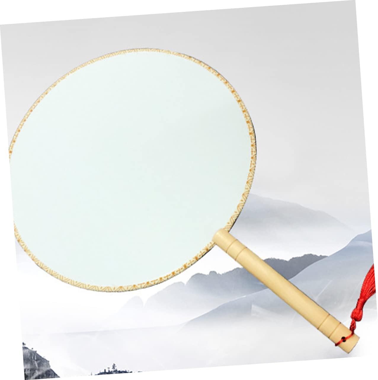 PRETYZOOM 2pcs Blank Painting Fan Wooden Handle for Embroidery and Art for Creative Projects and Boys and Girls Crafting Single-Sided Design for Custom Painting
