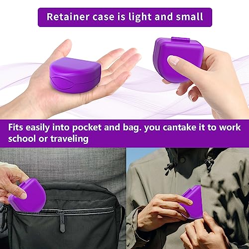 ARGOMAX Aligner Case, Retainer Case, Braces Box, 1 Piece Orthodontic Box, Purple. - Thumbnail 7