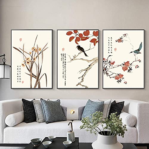 Nouvelles plantes de style chinois en grand format pour habiller un grand mur vide de salon