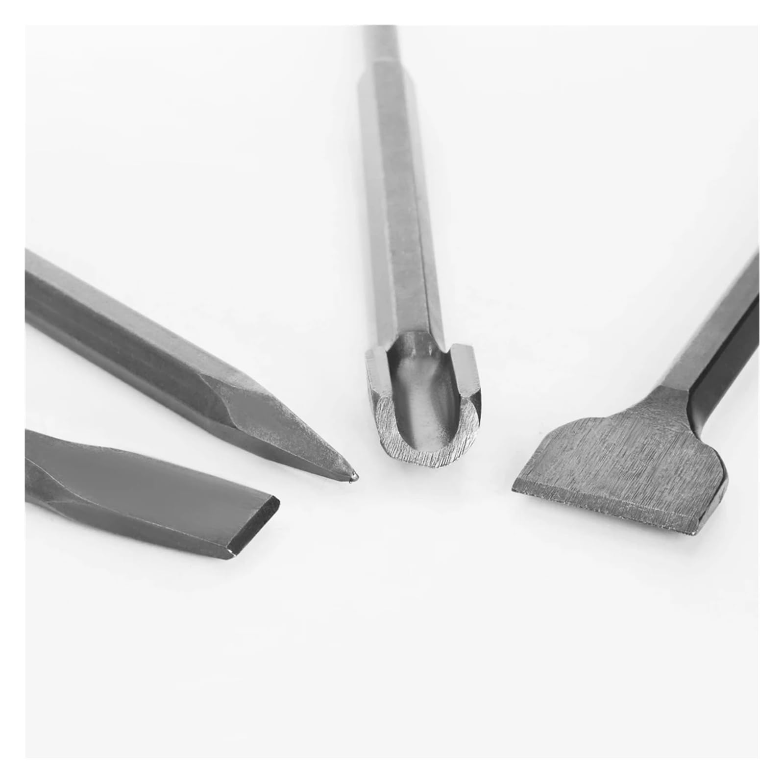 4 scalpelli SDS PLUS da 250 mm, con punta di appoggio, scanalatura, scalpello piatto, for trapano elettrico, rottura cemento, mattoni, muro, foratura