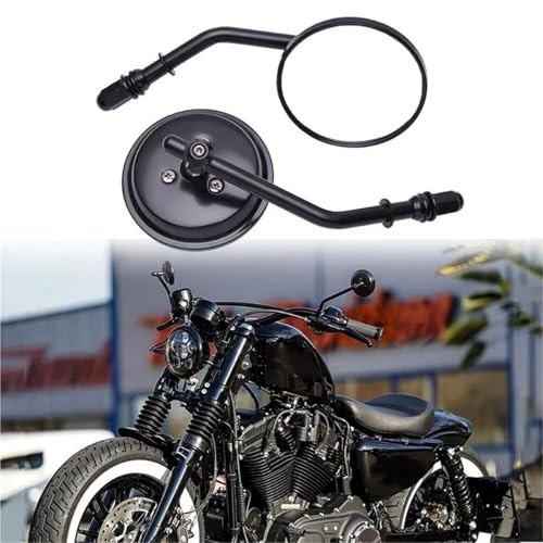 Espejo retrovisor de motocicleta cromado de alta resistencia para Chopper y Dyna 3