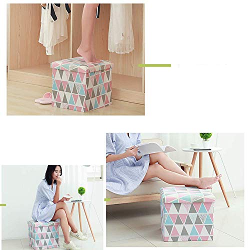 Repose-Pieds Ottoman Cube avec Rangement Pliable et Portable - 7