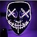 Produktbild Kaliwa LED Purge Maske mit 3 Blitzmodi für Halloween Fasching Karneval Party Kostüm Cosplay Dekoration (Lila)