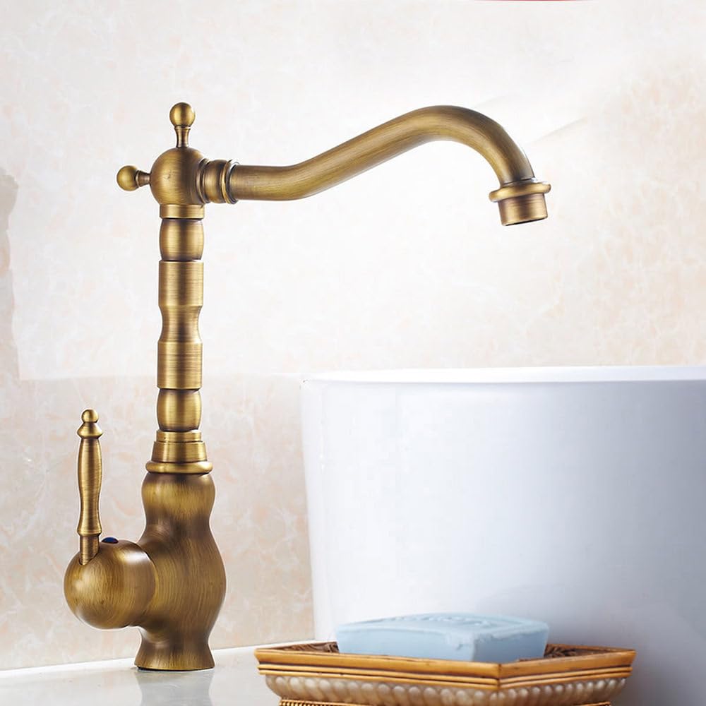 Robinet de lavabo antique rotatif pour sublimer votre cuisine ou salle de bain