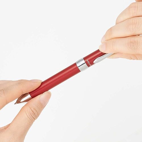 Miniatura 3 de Pentel Bolígrafo multifunción Vicuna EX, bolígrafo fino, lápiz mecánico de 0.020 in, cuerpo rojo (BXW1375B)