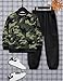 NECIOUS Boy Clothes Fall Winter Clothing Fashion Boys Outfits Camouflage Sweatshirt and Sweatpant with Pocket 2 Piece Teens Boys Sweatsuit 10-12 Green Black