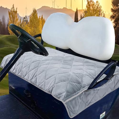 Golf Cart Seat Covers for Cool or Cold Weather, Comfortable Golf Cart seat Blanket, Cushion Covers for 2-Person seats golf Cart Seat Blanket for Cool or Cold Weather, Fit For EZGO, Yamaha, Club Cars.