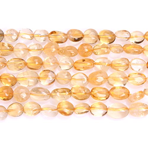 Sweet & Happy Girl's Store 6X8mm Freeform Potato Shape Gemstone Citrine Beads Strand 15 Inch Jewellery Making Beads - Image 4