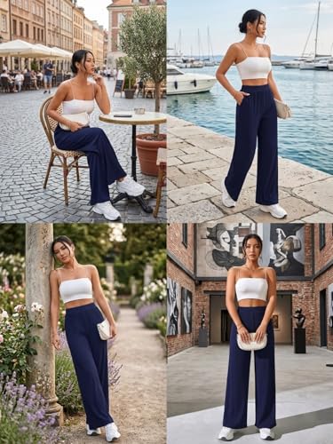 Image of GRECIILOOKS Women's Parachute Cargo Pants - High Waist Flared Korean Trousers| Trendy Casual Wear for Daily & Travel Use (Available in Plus Size)