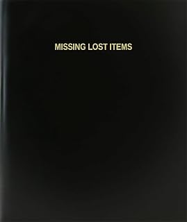 BookFactory Missing Lost Items Log Book/Journal/Logbook - 120 Page, 8.5''x11'', Black Hardbound (XLog-120-7CS-A-L-Black(Missing Lost Items Log Book))
