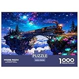 Tren Cielo Estrellado Puzzle 1000 Piezas, Moderno DIY,Entretenimiento Creativo Clásicos para Adultos Y Niños A Partir De 12 Años Imposible Rompecabezas - Decoración del Hogar 70x50cm/1000pcs