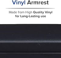 Vista 5 de AlveyTech Almohadilla acolchada de vinilo negro resistente de 14 pulgadas para silla de ruedas (juego de 2) – Almohadillas cómodas de repuesto