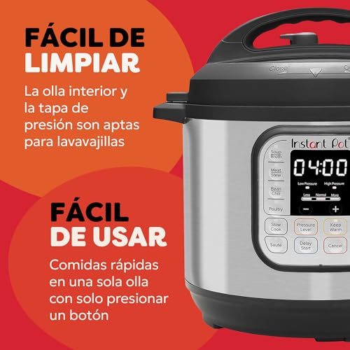 Instant Pot Duo 7 en 1 – Olla multifunción de 5,7 L – Acero inoxidable cepillado, olla a presión grande, olla de cocción lenta, arrocera, sartén para saltear, yogurtera, vaporera y calientaplatos - imagen 5