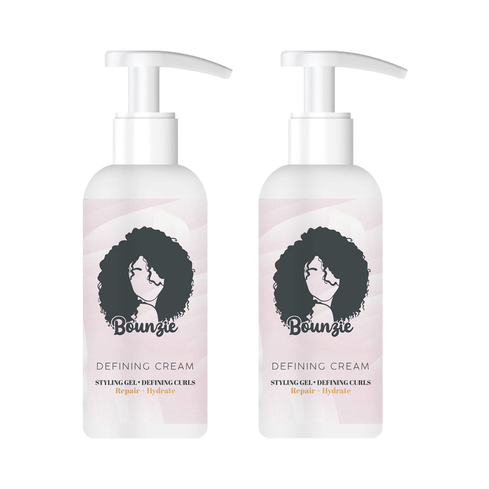 XIRUJNFD Bounzie Curl Defining Cream, Curly Hair Care Elastin, Curl Cream for Curly Hair, Curling Cream for Frizz Control and Color Treated (2Pcs)