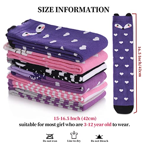 Image of Color City Girls Socks Knee High Stockings Cartoon Animal Warm Cotton Socks