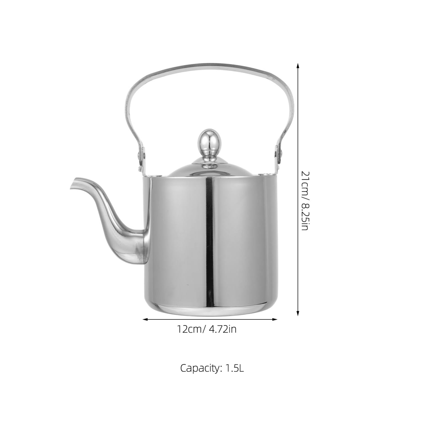 SUPVOX Large-capacity Camping Tea Kettle Stovetop Whistling Water Boiler for Quick Tea Making Ideal for Groups