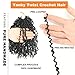 Yanky Twist Crochet Braids Hair 100% Handmade Synthetic Short Re-twisted Curls Bohemian Spring Twists for Black Women Crochet Braids Hair Extensions(10” 8 packs 1B)