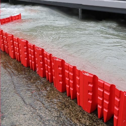 Portable L-Shaped Garage Flood Barriers, 2PCS Reusable ABS Plastic Water Panels for Flood Protection in Warehouses, Residential Areas & Sheds - Effective Flood Prevention Solution