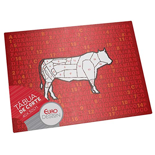 Tabua De Vidro Carnes Euro Decorado