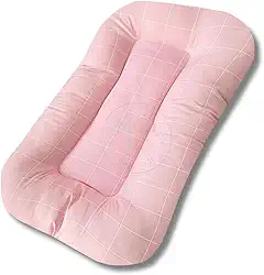 Ninho Casulinho Recém Nascido Estampado (Xadrez Rosa)