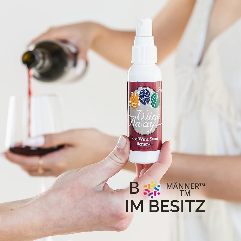 Wine Away Rotweinfleckenentferner, Spray und Waschen von Wäsche, um Flecken zu beseitigen, geruchsneutral, 57 ml, 2 Stück
