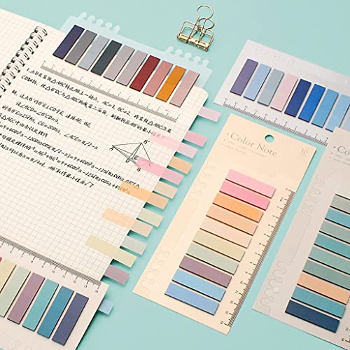 Image of Sticky Tabs Sticky Index Tabs for Annotating Books Page Markers Transparent Sticky Notes Colorful Morandi Sticky Book Tabs (1 Packs | 200 Pcs)