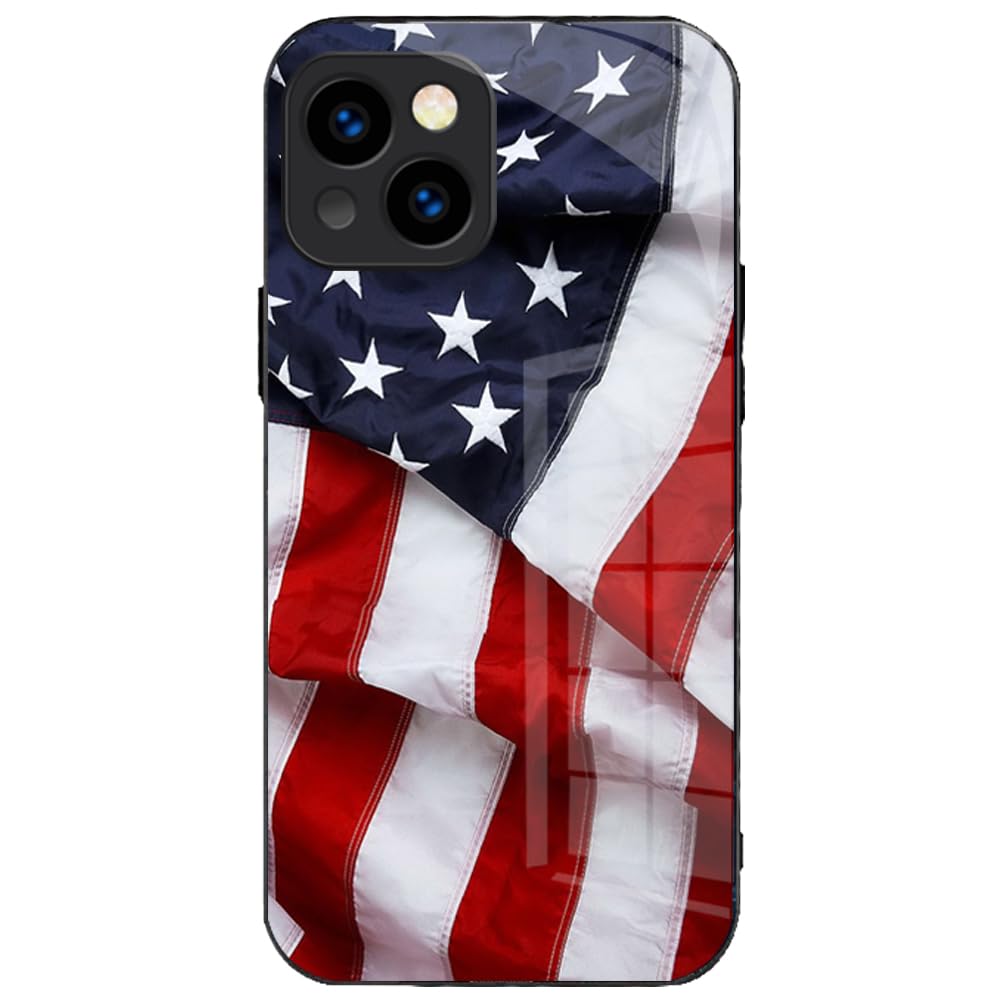 Case for iPhone 14 Plus Patriotic Independence Day Anti-Scratch Protective Back Case for iPhone 14 Plus American Flag for 4th of July