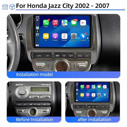Android Auto para Honda Jazz modernizar radio antigua con GPS y manos libres 2
