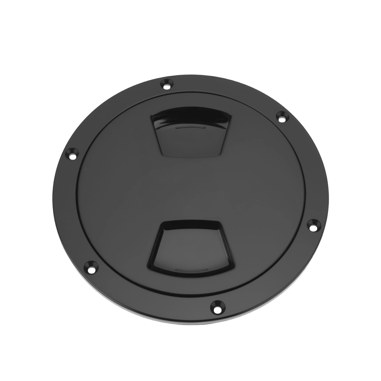 Briny River 1PC Black 5 Inch Boat Inspection Hatch Cover Round Deck Hatch Cap with Detachable Cover Plate Pre-Drilled Holes for Marine Boat Yacht RV