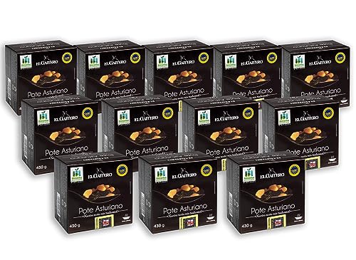 El Gaitero - Pote Asturiano | Chorizo y Morcilla | Fabada con Berza y Patata | Sabor Intenso | Fácil de Calentar | 12 Latas de 430gr