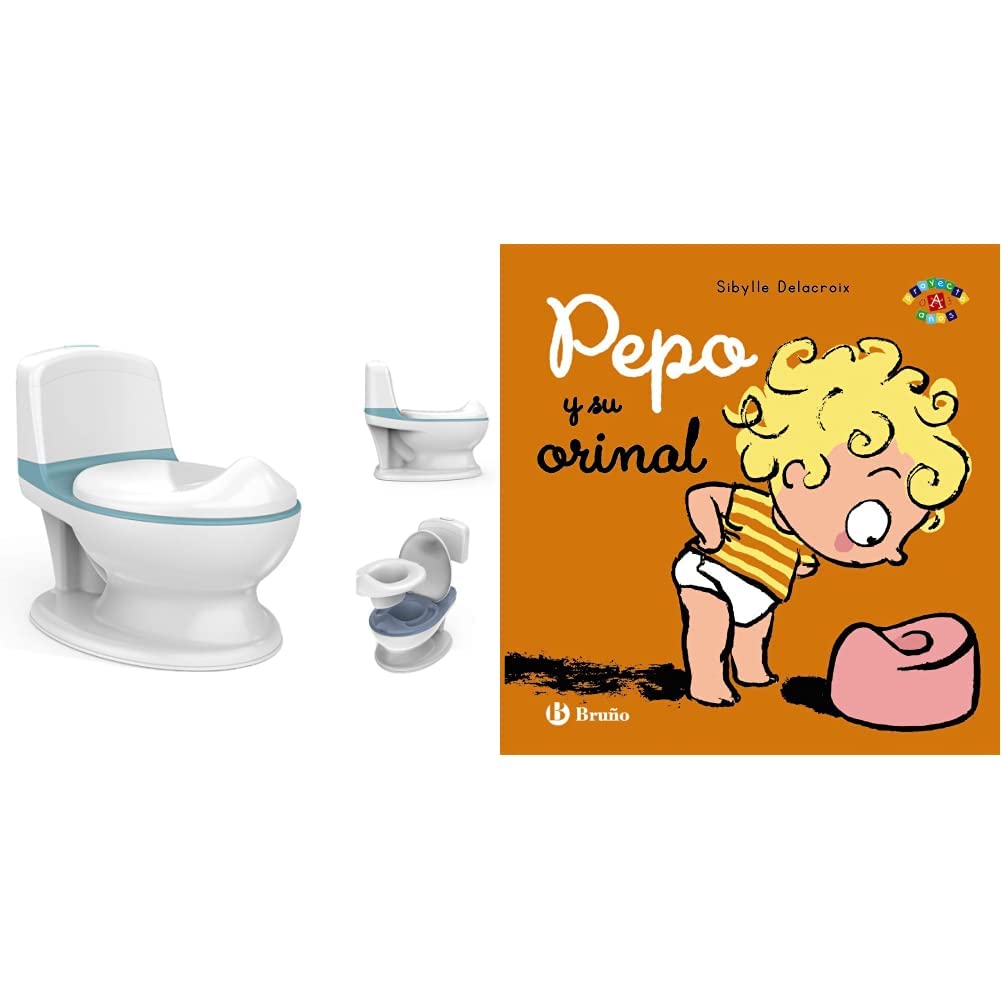 Babify Orinal para bebés y niños My First Toilet - Con Pulsador Interactivo & Pepo y su orinal (Castellano - A PARTIR DE 0 AÑOS - PROYECTO DE 0 A 3 AÑOS - Libros emocionales)