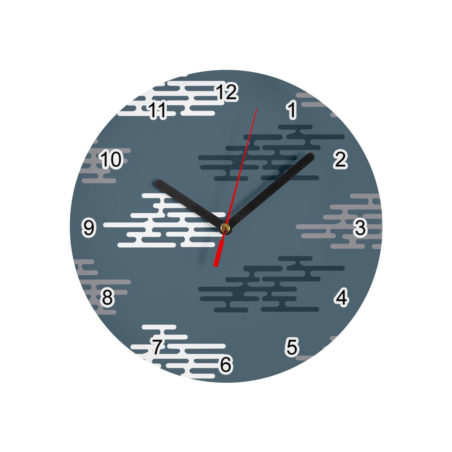 Horloge murale en verre Kigomu blanc pour créer une ambiance zen dans le salon