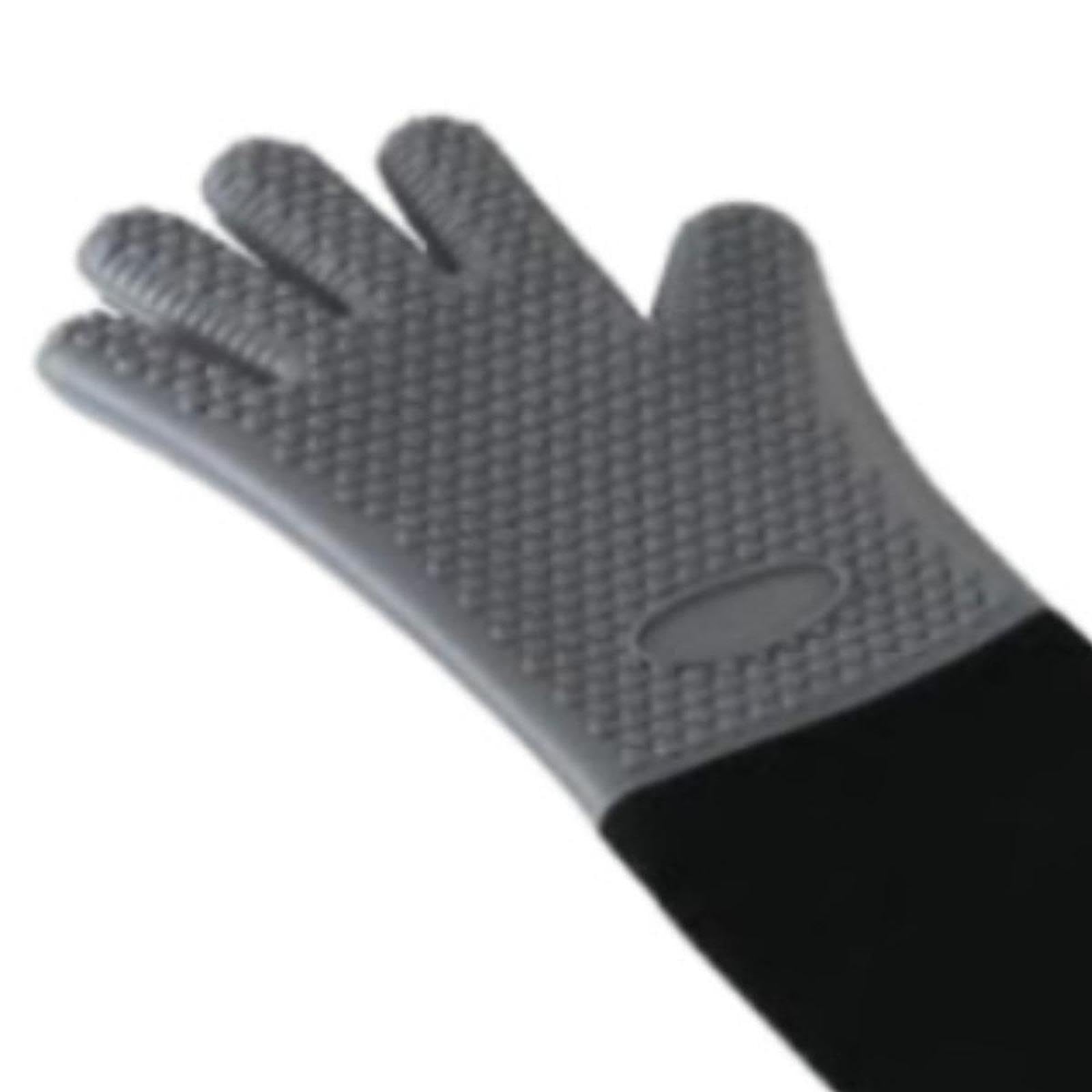 Lot de 5 Gants de Cuisine Extra Longs, Imperméables, Professionnels et Multifonctionnels, avec Poignée en Silicone Résistante à La Chaleur, pour, 4 pièces