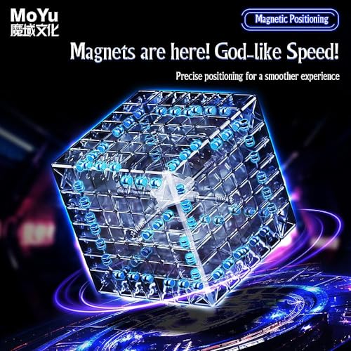 XMDCuber Moyu Meilong 7M Speed Cube 7x7 Magnetic Stickerless, Meilong 7x7 M V2 Magnetic 7x7x7 Magic Cube