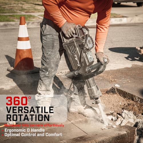Image of XtremepowerUS 2800W Demolition Jack Hammer Point Chisel Bits Demo Jack Hammer Cement Concrete Floor Breaker Block Punch Drill 55J Case