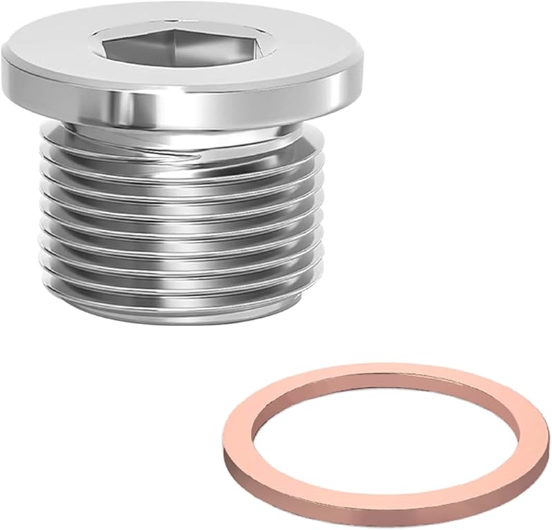 Tampão para Sensor M18 x 1,5 Sunxeke em Aço Inoxidável 304 com O-Ring de Cobre – 1 unidade