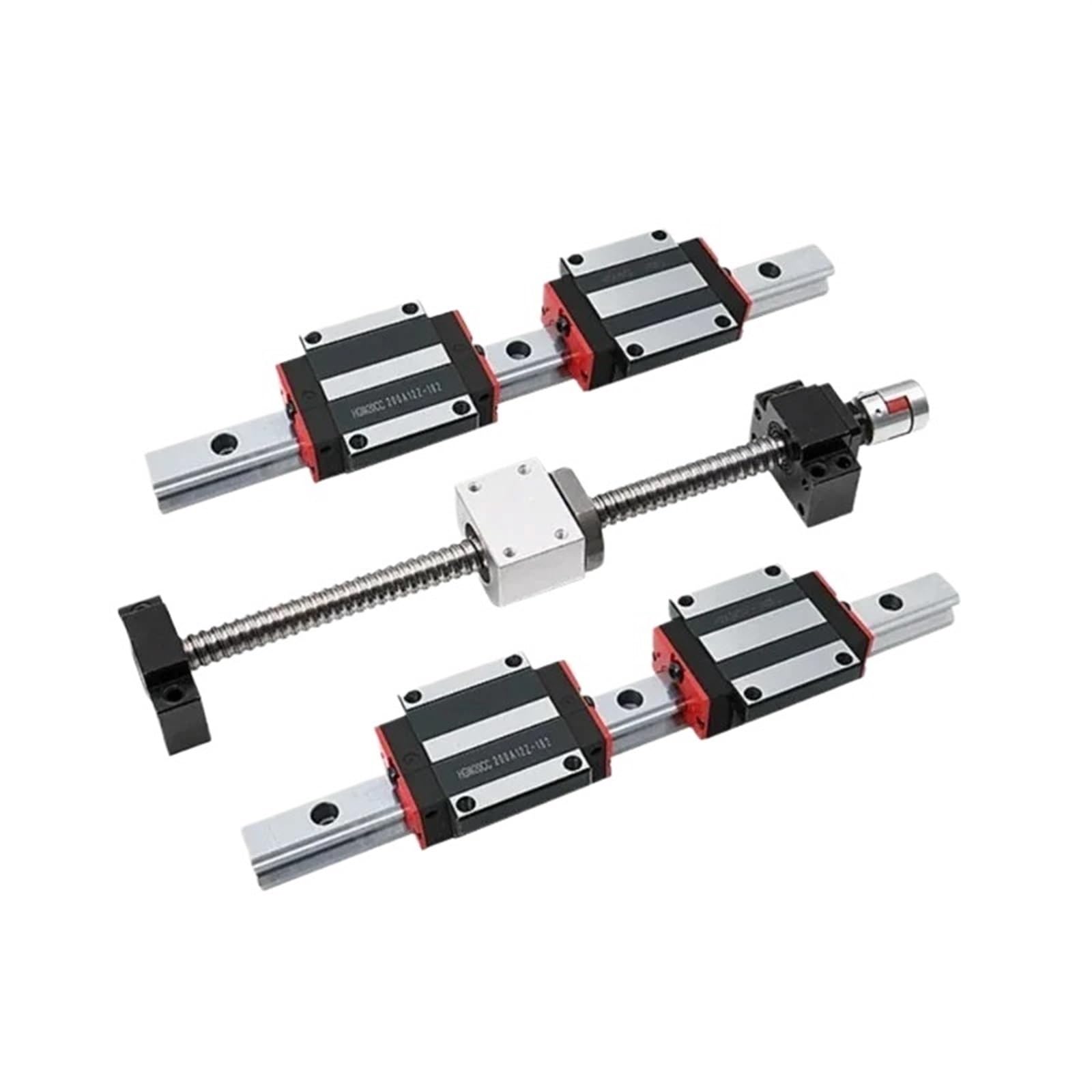 Metal Ball Screw nut end Processing Ball Screw Kit 20mm Linear Rails HGR20 Square Guide with HGW20CC Carriages Slides with SFU1605 Ball Screw Kit(850MM)