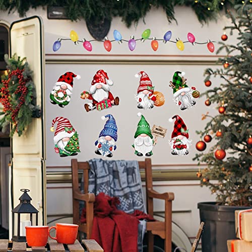 Boramdo Christmas Reflective Car Magnets Set 30Pcs, Christmas Gnome With Bulb Light And Wire Car Decoration, Refrigerator Garage Door Decorations, Holiday Magnetic Xmas Gnomes Decor #TOP5