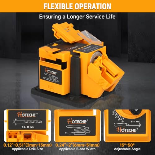 Hoteche 3-in-1 Electric Multi-Functional Sharpener 65W Universal Sharpening Station Grinding Machine for Knives, Drills, Chisels, and Scissors - Image 4