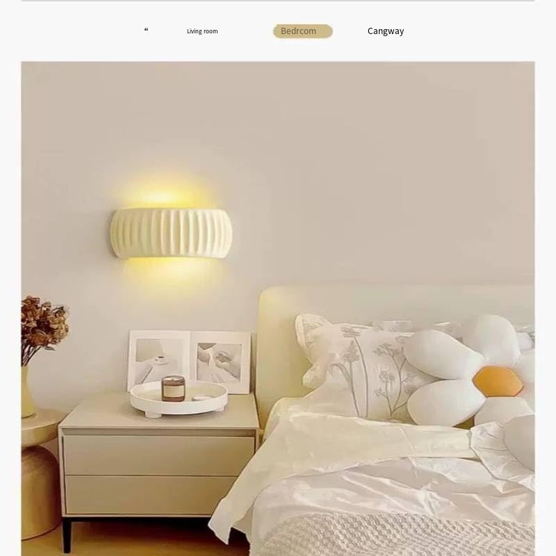 Cream Wind Bedroom Bed Wall lamp Wabi-sabi Creative Corridor Aisle lamp Nordic Living Room Sofa Background Wall lamp