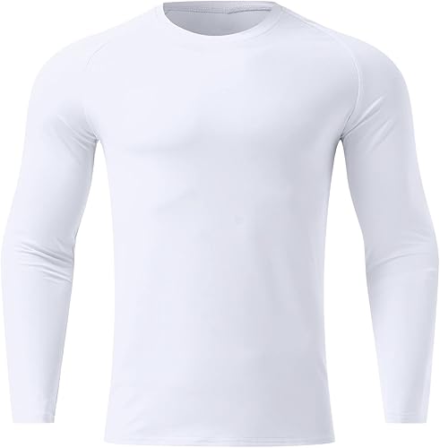 Miniatura 3 de Camisas de compresión atléticas de manga larga para hombre capa base atlética camiseta de compresión para entrenamiento