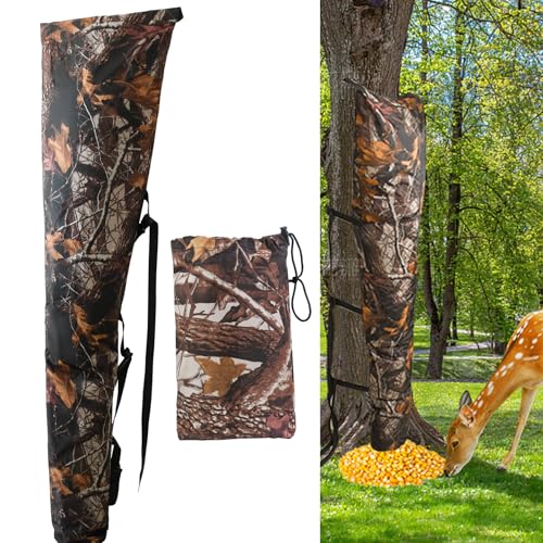 Waterproof Deer Bag Feeder with Adjustable Strap, Hanging Gravity Deer Corn Feeder Camo Tree Hugger Game Feeder for Hunting and Feeding Wild Animals, 100 lb, Weatherproof Oxford Fabric by Mofuiry - Used condition - US$7.21