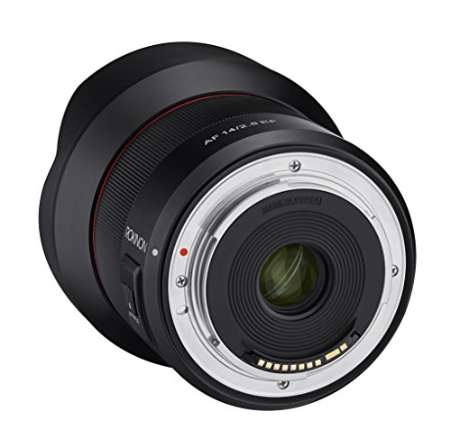 Rokinon Lente AF 14 mm F2.8 com foco automático selado para Canon EF, preta (IO14AF-C)