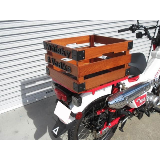 Amazon | 手作り ハンターカブ CT125 用 ウッド リアキャリア ボックス 