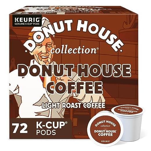 Donut House Collection Donut House Coffee, Single-Serve Keurig K-Cup Pods, Light Roast Coffee, 12 count (Pack of 6)
