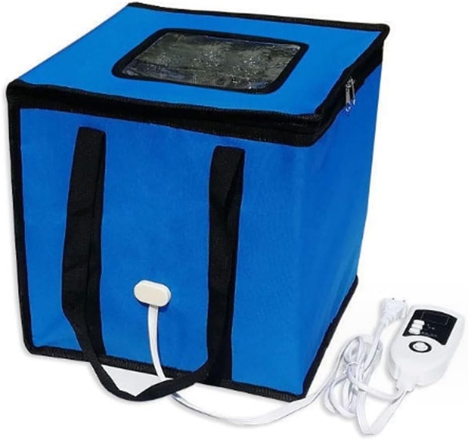 Dough Proofer, Folding Fermentation Proofer Bag with Heater, Precise Temperature Control, Reusable Sour Dough Starter Jar, Sourdough Bread Making Tools Kit for Bread Yogurt Natto (Color : Blue, Size