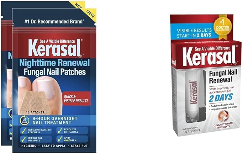Amazon.com: Kerasal Nighttime Renewal Fungal Nail Patches - 14 Patch - Kerasal Nail Fungal Nail Renewal Reviews