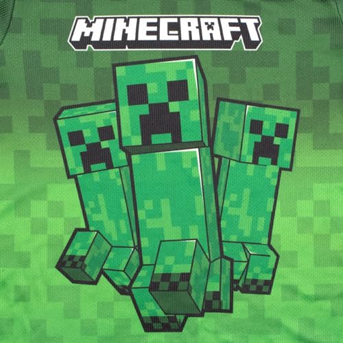 516BSg5i9mL. SL500  - Minecraft Creeper Boys Short Sleeve Mesh T-Shirt & Shorts, 2-Piece Gamer Outfit Set for Kids and Toddlers (Size 7, Green/Black Gradient)