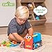 Kids Preferred Sesame Street Wooden Neighborhood Block Set with Storage Case, Toddler Sorting and Matching Blocks